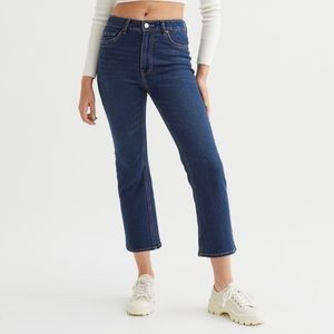 NWOT H&M Women Ankle Flare Denim Pants Size 8